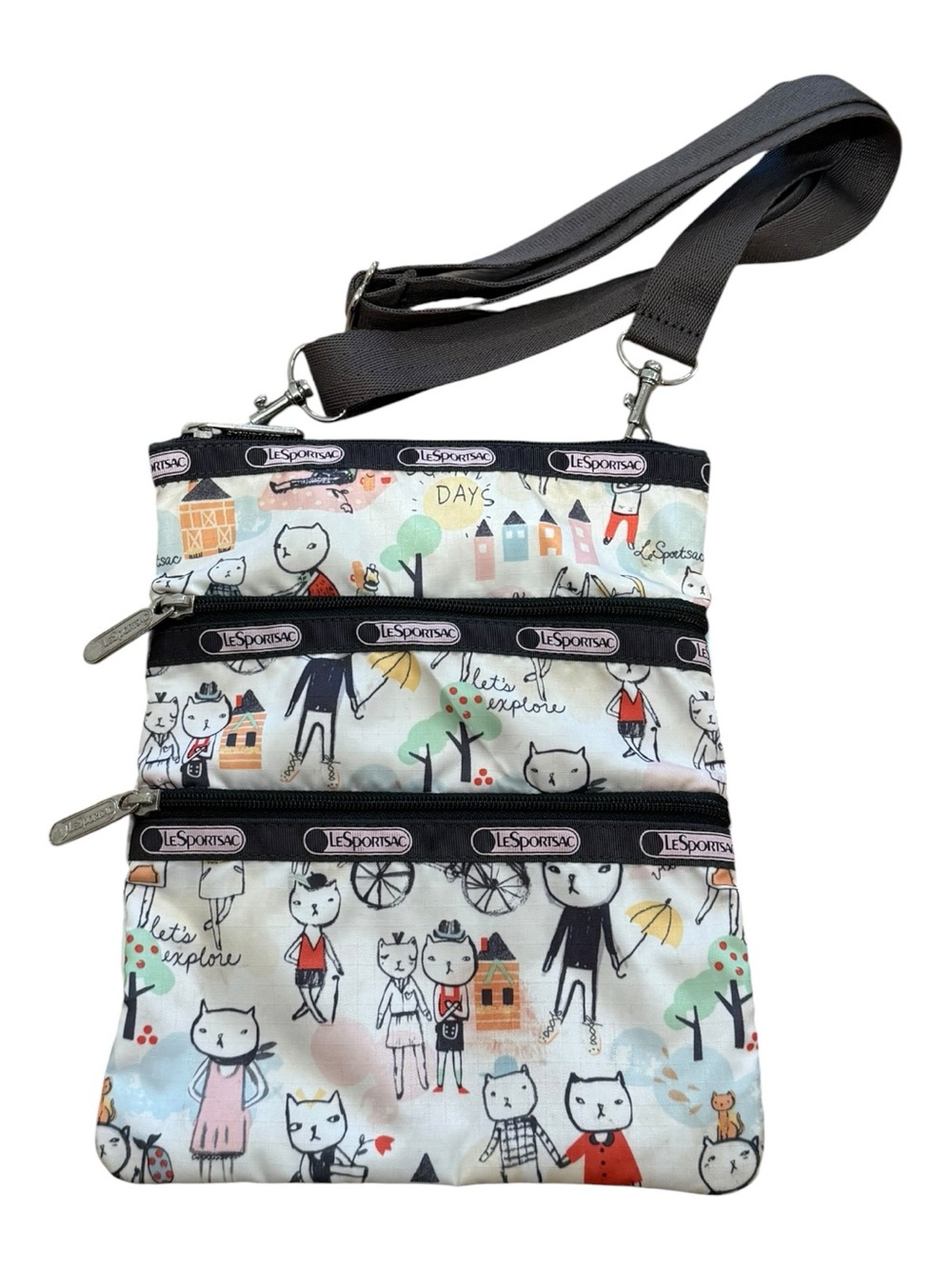LeSportsac Kasey Collection “Playful Cats” crossbody bag